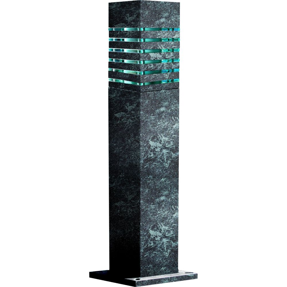 Dabmar Lighting D170-L6-30K-VG LED Steel Bollard Squared Light, 120V, E26, Wattage 6W, Color Temperature 30K, Verde Green Finish