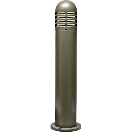 Dabmar Lighting D180-BZ LED Fiberglass Bollard Louvered Down Incandescent 120V Light, Black Finish