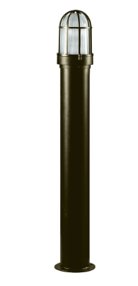 Dabmar Lighting D3100-BZ Steel Bollard Open Cage, E26, Bronze Finish
