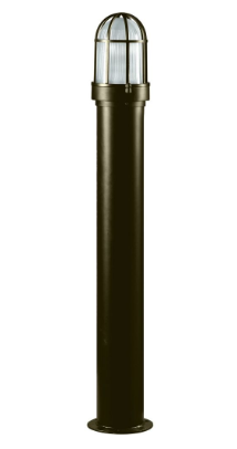 Dabmar Lighting D3100-L20-50K-BZ Steel Bollard Open Cage, Color Temperature 5000K, G24, Bronze Finish
