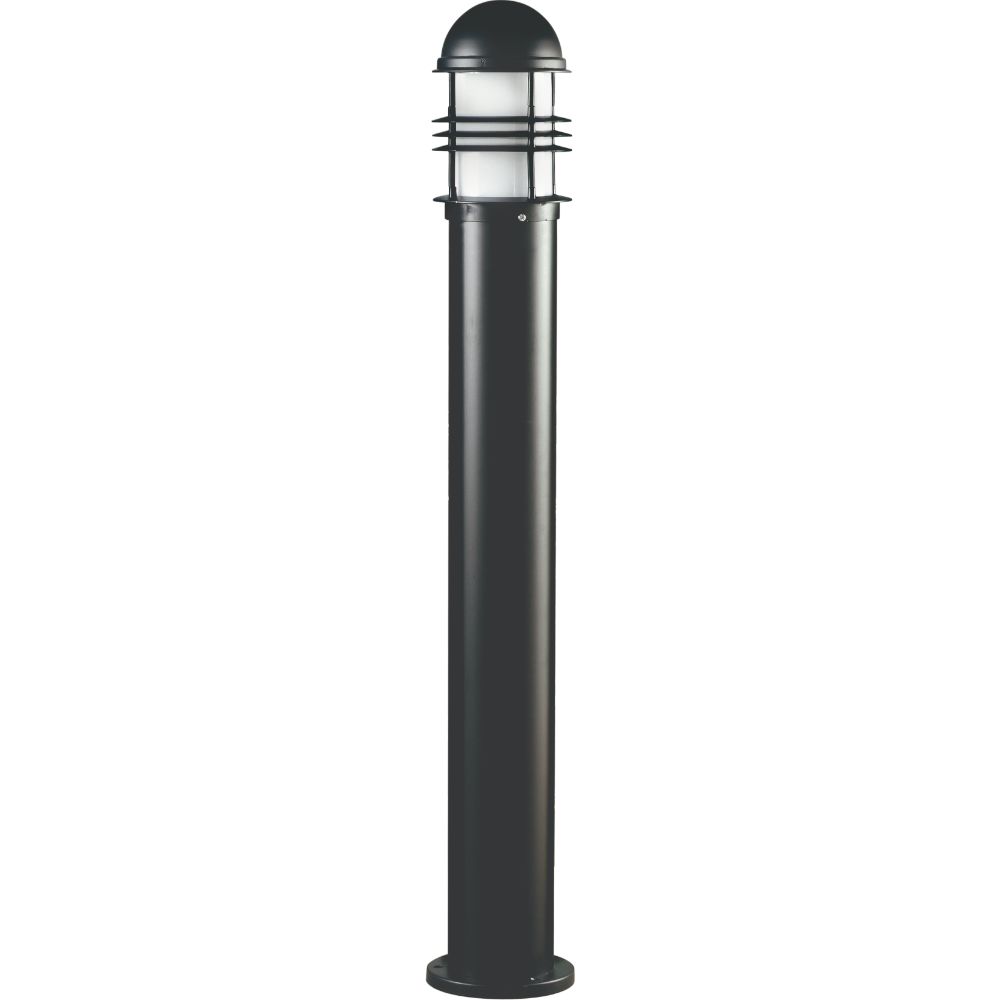 Dabmar Lighting D3200-L20-50K-B LED Cast Aluminum Bollard Open Cage Light, 120-277V, G24, Wattage: 20W, Color Temperature 5000K, Black Finish