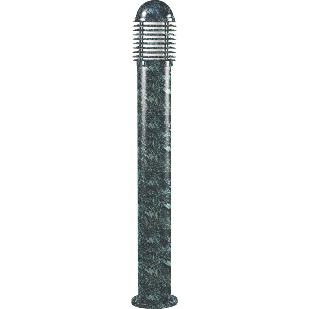 Dabmar Lighting D3300-L6-RGBW-VG LED Cast Aluminum Bollard Caged Light, 120V, E26, Wattage: 6W, Color Temperature RGBW, Verde Green Finish