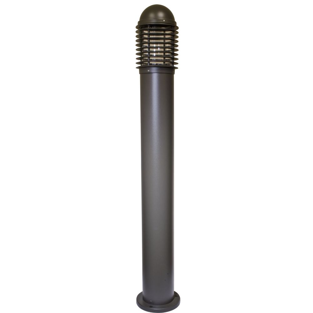 Dabmar Lighting D3300-L9-40K-BZ LED Cast Aluminum Bollard Caged Light, 120V, GU24, Wattage: 9W, Color Temperature 4000K, Bronze Finish