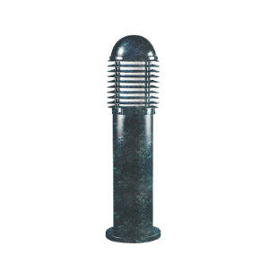 Dabmar Lighting D3390-L20-30K-VG Cast Aluminum Mini Bollard Caged, Color Temperature 3000K, G24, Verde Green Finish