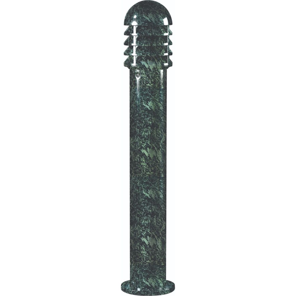 Dabmar Lighting D3400-L12-30K-VG-FR LED Cast Aluminum Shuttered Bollard Light, 120V-277V, G24, Wattage 12W, Color Temperature 3000K, Frost/ Verde Green Finish