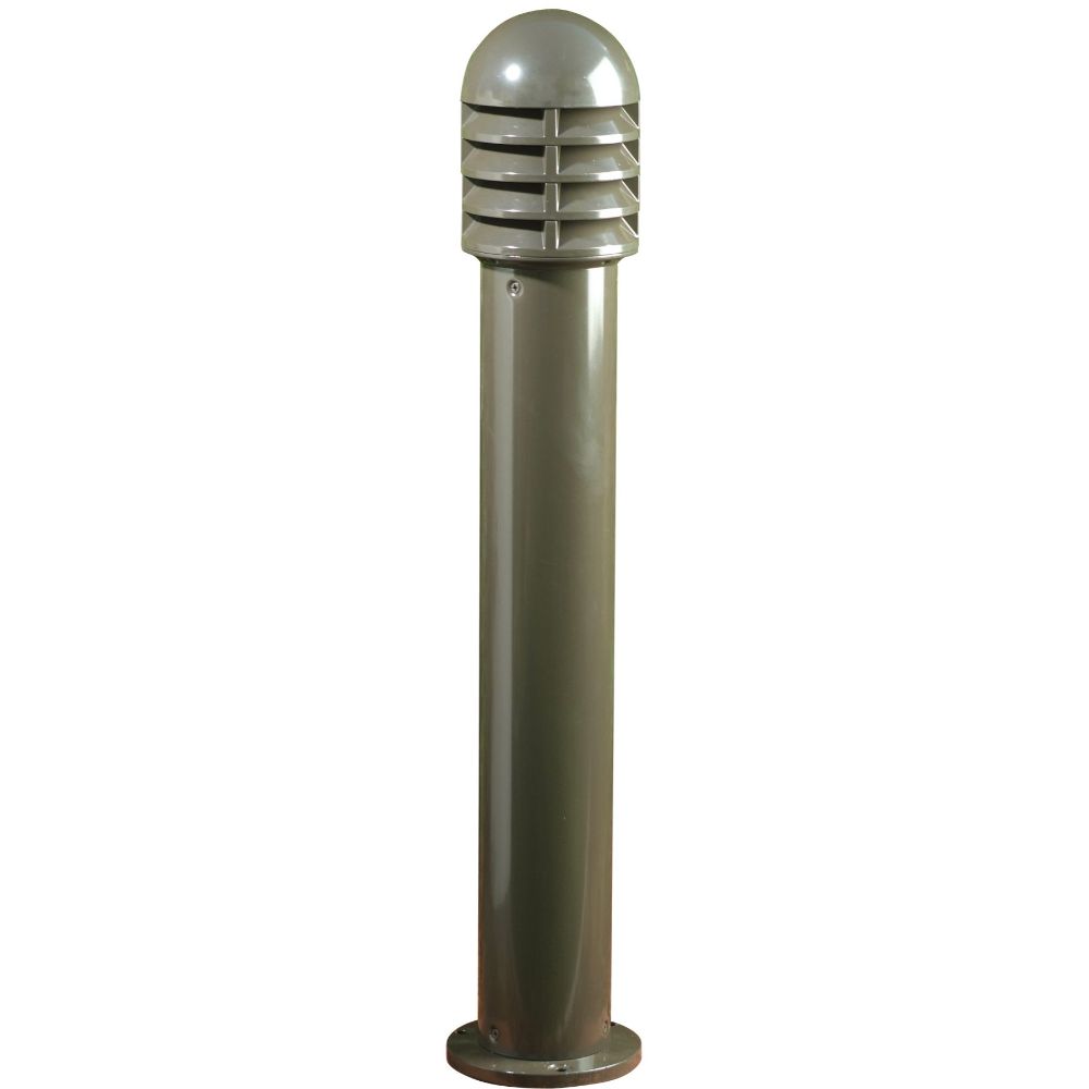 Dabmar Lighting D3400-L20-50K-BZ-FR LED Cast Aluminum Shuttered Bollard Light, 120V-277V, G24, Wattage 20W, Color Temperature 5000K, Frost/ Bronze Finish