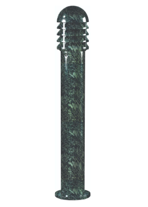 Dabmar Lighting D3400-L6-60K-VG-CLR Cast Aluminum Bollard Shuttered, Color Temperature 6000K, E26, Clear in Verde Green