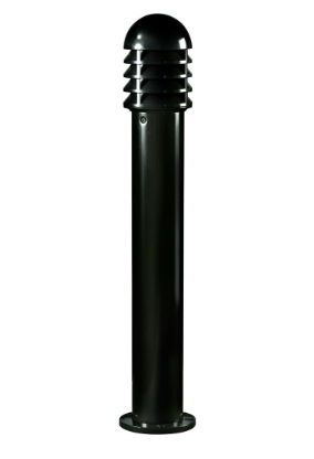 Dabmar Lighting D3400-L6-RGBW-B-FR Cast Aluminum Bollard Shuttered, Color Temperature RGBW, E26, Frost in Black
