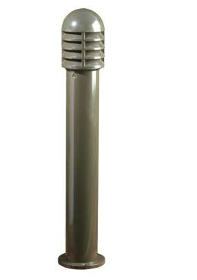 Dabmar Lighting D3400-L6-RGBW-BZ-CLR Cast Aluminum Bollard Shuttered, Color Temperature RGBW, E26, Clear in Bronze