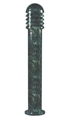Dabmar Lighting D3400-L6-RGBW-VG-CLR Cast Aluminum Bollard Shuttered, Color Temperature RGBW, E26, Clear in Verde Green