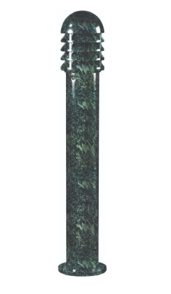Dabmar Lighting D3400-L9-27K-VG-FR Cast Aluminum Bollard Shuttered, Color Temperature 2700K, GU24, Frost in Verde Green Finish