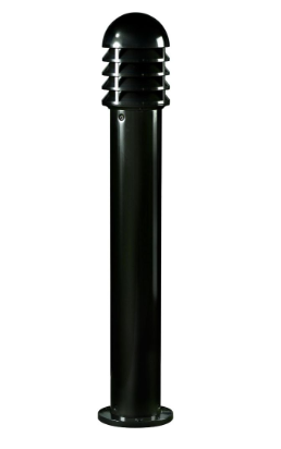 Dabmar Lighting D3400-L9-40K-B-CLR Cast Aluminum Bollard Shuttered, Color Temperature 4000K, GU24, Clear in Black Finish