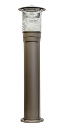 Dabmar Lighting D350-BZ Cast Aluminum Bollard Prism, E26, No Lamp, Bronze Finish