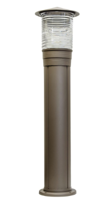 Dabmar Lighting D350-L12-30K-BZ Cast Aluminum Bollard Prism, G24, Color Temperature 3000K, Bronze Finish
