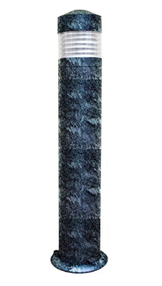 Dabmar Lighting D470-L6-60K-VG Cast Aluminum Bollard Clear, E26, Color Temperature 6000K, Verde Green Finish
