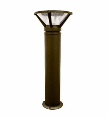 Dabmar Lighting D480-BZ Cast Aluminum Bollard Ribbed, E26, No Lamp, Bronze Finish