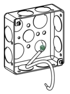 ORBIT D4SB-75-PT 4S Drawn Square 1-1/2" Galvanized Deep Box 3/4" KO W/ PIGTAIL
