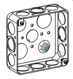 ORBIT D4SB-CKO 4" Drawn Square 1-1/2" Galvanized Deep CKO Box