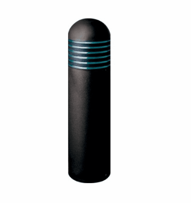 Dabmar Lighting D500-L20-30K-B Steel Bollard Shuttered, G24, Color Temperature 3000K, Black Finish