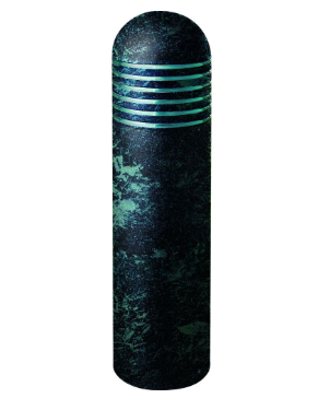Dabmar Lighting D500-L20-30K-VG Steel Bollard Shuttered, G24, Color Temperature 3000K, Verde Green Finish
