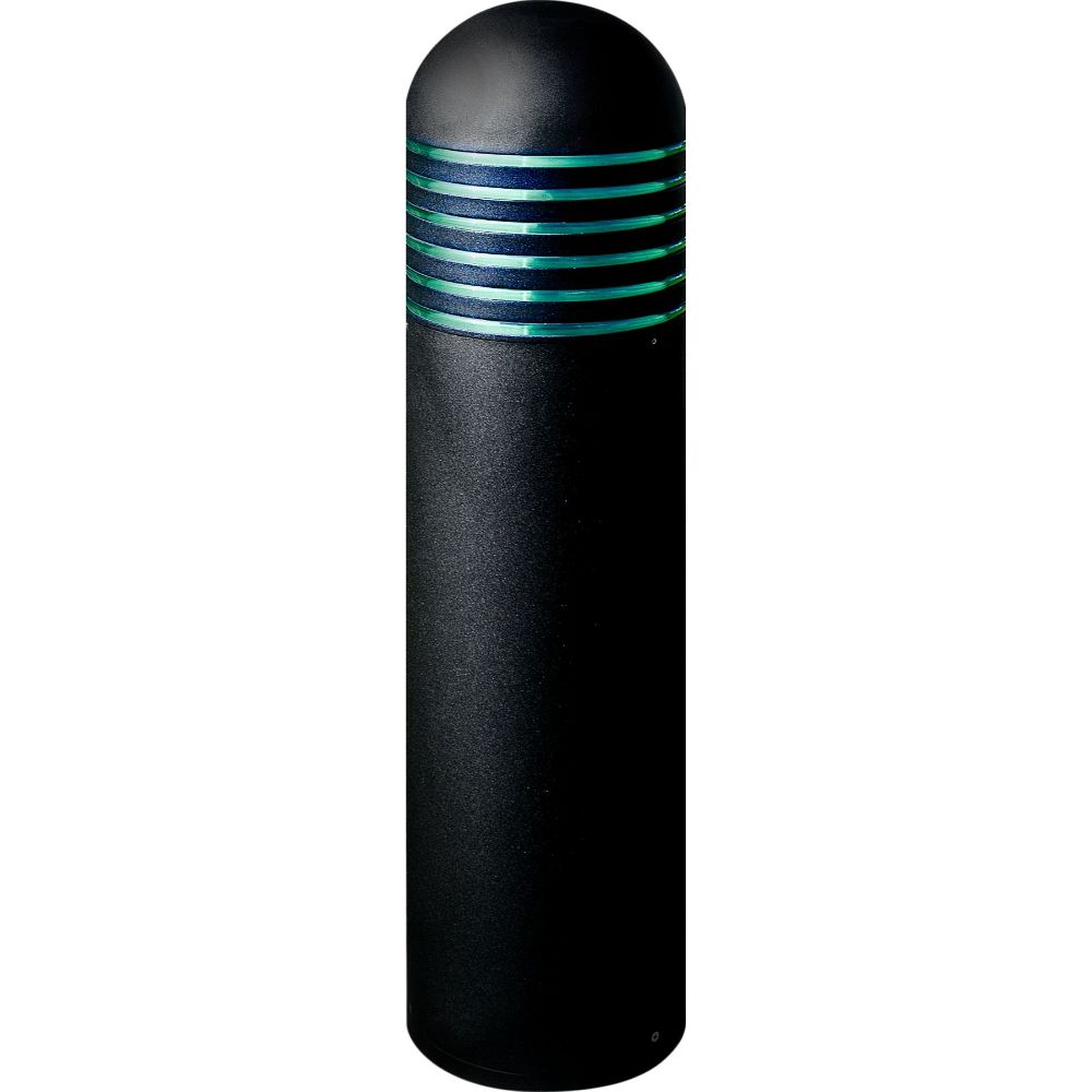 Dabmar Lighting D500-L6-60K-B LED Steel Bollard Shuttered Light, 120V, E26, Wattage 6W, Color Temperature 6000K, Black Finish