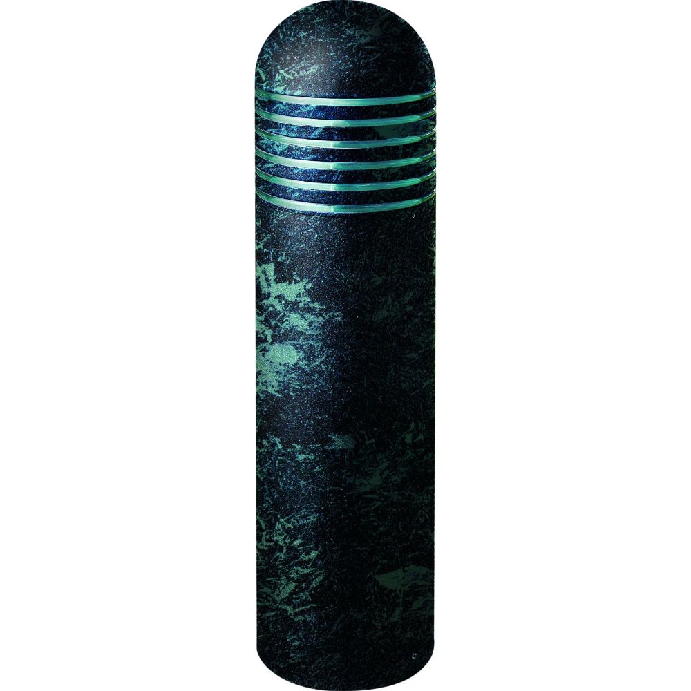 Dabmar Lighting D500-L9-40K-VG LED Steel Bollard Shuttered Light, 120V, GU24, Wattage 9W, Color Temperature 4000K, Verde Green Finish