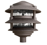 Dabmar Lighting D5000-L9-40K-3B-BZ Cast Aluminum Pagoda 3-Tier 3" Base 6" Top, GU24, Color Temperature 4000K, Bronze Finish