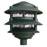 Dabmar Lighting D5000-L9-27K-G Cast Aluminum Pagoda 3-Tier 1/2" Base 6" Top, GU24, Color Temperature 2700K, Green Finish