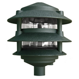 Dabmar Lighting D5000-L9-40K-3B-G Cast Aluminum Pagoda 3-Tier 3" Base 6" Top, GU24, Color Temperature 4000K, Green Finish