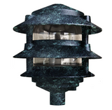 Dabmar Lighting D5000-L9-27K-VG Cast Aluminum Pagoda 3-Tier 1/2" Base 6" Top, GU24, Color Temperature 2700K, Verde Green Finish