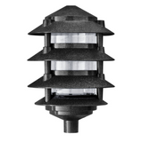 Dabmar Lighting D5100-L6-30K-310-B Cast Aluminum Pagoda 4-Tier 3" Base 10" Top, Color Temperature 3000K, E26, Black Finish