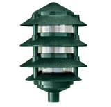 Dabmar Lighting D5100-L9-27K-10T-G Cast Aluminum Pagoda 4-Tier 1/2" Base 10" Top, GU24, Color Temperature 2700K, Green Finish