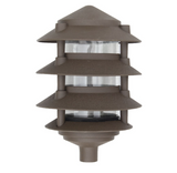 Dabmar Lighting D5100-L9-27K-BZ Cast Aluminum Pagoda 4-Tier 1/2" Base 6" Top, GU24, Color Temperature 2700K, Bronze Finish