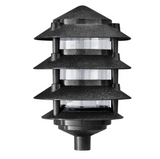 Dabmar Lighting D5100-L9-40K-3B-B Cast Aluminum Pagoda 4-Tier 3" Base 6" Top, GU24, Color Temperature 4000K, Black Finish