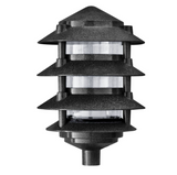 Dabmar Lighting D5100-L12-50K-3B-B Cast Aluminum Pagoda 4-Tier 3" Base 6" Top, Color Temperature 5000K, G24, Black Finish