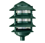 Dabmar Lighting D5100-L6-60K-3B-G Cast Aluminum Pagoda 4-Tier 3" Base 6" Top, Color Temperature 6000K, E26, Green Finish