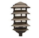 Dabmar Lighting D5500-L6-RGBW-3B-BZ Cast Aluminum Pagoda 5-Tier 3" Base 6" Top, E26, Color Temperature RGBW, Bronze Finish