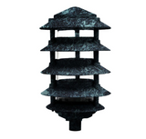 Dabmar Lighting D5500-L9-27K-3B-VG Cast Aluminum Pagoda 5-Tier 3" Base 6" Top, GU24, Color Temperature 2700K, Verde Green Finish