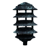 Dabmar Lighting D5500-L9-27K-10T-VG Cast Aluminum Pagoda 5-Tier 1/2" Base 10" Top, GU24, Color Temperature 2700K, Verde Green Finish