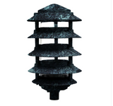 Dabmar Lighting D5500-L9-40K-310-VG Cast Aluminum Pagoda 5-Tier 3" Base 10" Top, GU24, Color Temperature 4000K, Verde Green Finish