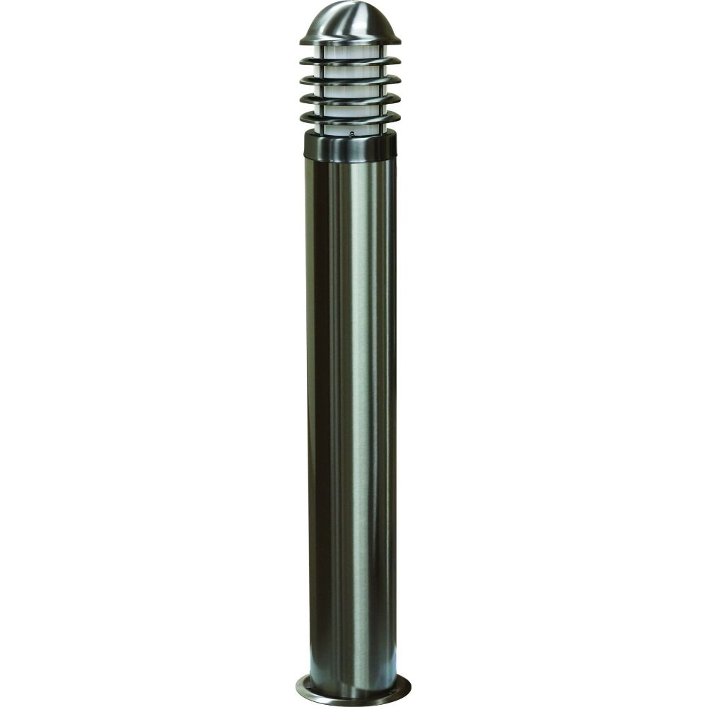 Dabmar Lighting D700-L6-60K-SS316 LED Stainless Steel 316 Bollard Caged Light, 120V, E26, Wattage 6W, Color Temperature 6000K, Stainless Steel Finish