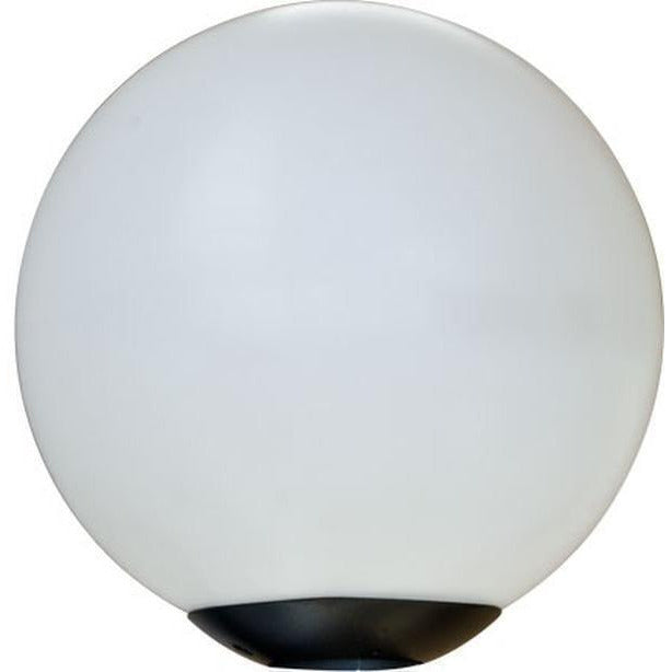 Dabmar Lighting D7000-L20-50K-B 12 in. G24 LED Cast Aluminium Globe Post Light Top Fixture, Wattage 20W, Color Temperature 50K, 120V-277V, Black