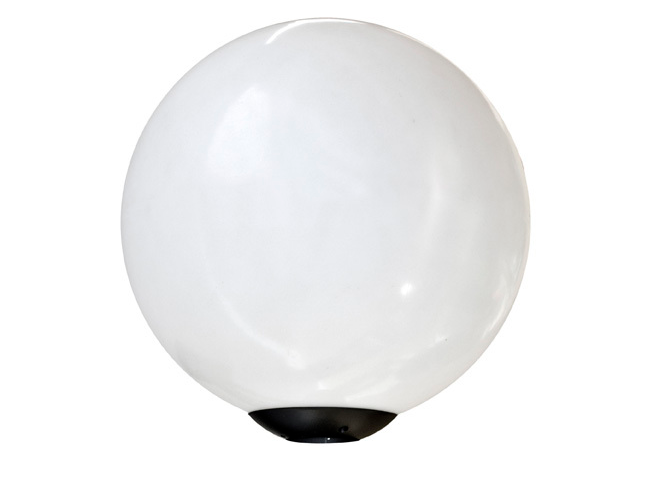 Dabmar Lighting D7016-L20-50K-B Cast Aluminum 16" Globe Post Top Fixture, G24, Color Temperature 5000K, Black Finish
