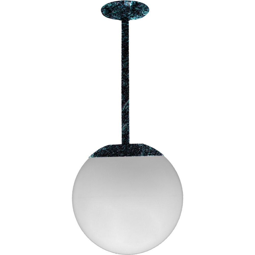 Dabmar Lighting D7500-12-L18-65K-VG LED Cast Aluminum 12" Ceiling Globe Fixture, Voltage 120-277V, E26, Wattage 18W, Color Temperature 6500K, Verde Green Finish
