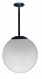 Dabmar Lighting D7500-12-VG LED 13" Ceiling Global Fixture, 12" Drop Verde Green Finish