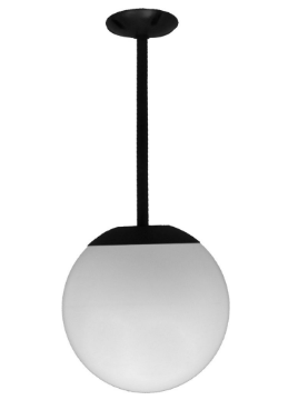 Dabmar Lighting D7501-12-L30-65K-W LED 16" Ceiling Globe Fixture, Voltage 85-265V, E26, Wattage 3000W, Color Temperature 6500K, Finish White