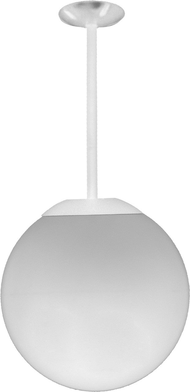 Dabmar Lighting D7501-12-W 16" Ceiling Globe Fixture, Voltage 120V, E26, Wattage 1500W, Finish White