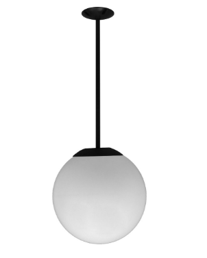 Dabmar Lighting D7501-18-L12-RGBW-B 16" Ceiling Globe Fixture, Voltage 86-265V, E26, Wattage 1200W, Finish Black
