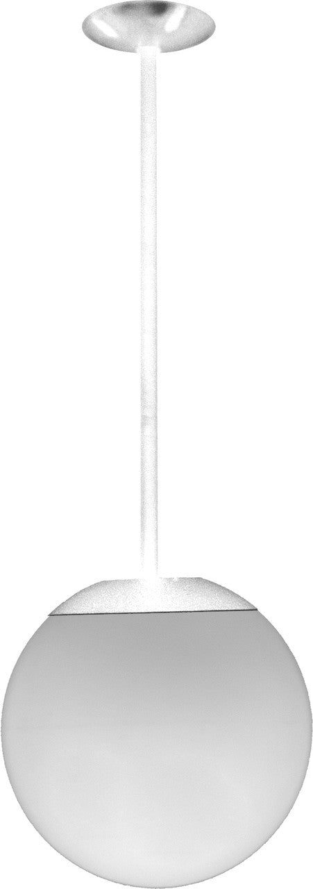 Dabmar Lighting D7501-18-W 16" Ceiling Globe Fixture, 18" Drop White