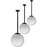 Dabmar Lighting D7501-24-B 16" Ceiling Globe Fixture, 24" Drop Black